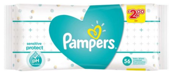 Health and Hygiene Wipes Pampers Sensitive Pm 2.00 56s 12