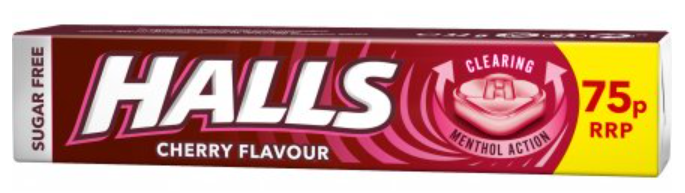 Lozenges Halls Cherry PM 0.75 670g-33.5g 20