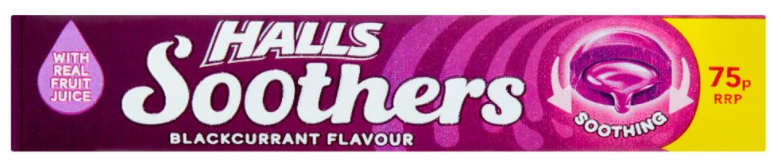 Lozenges Soothers-Halls Real Blackcurrent PM 0.75 45g 20
