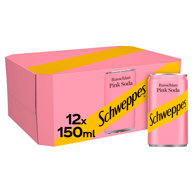 Schweppes Russchian Pink Soda x 2x12pk (Can)