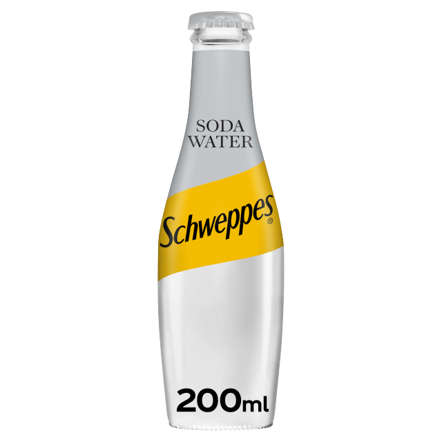 Schweppes Soda Water 200ml x 24 (Glass)
