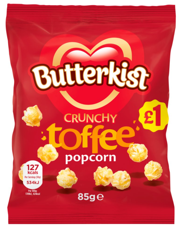 Snacks Popcorn Butterkist Toffee PM 1.00 - 12