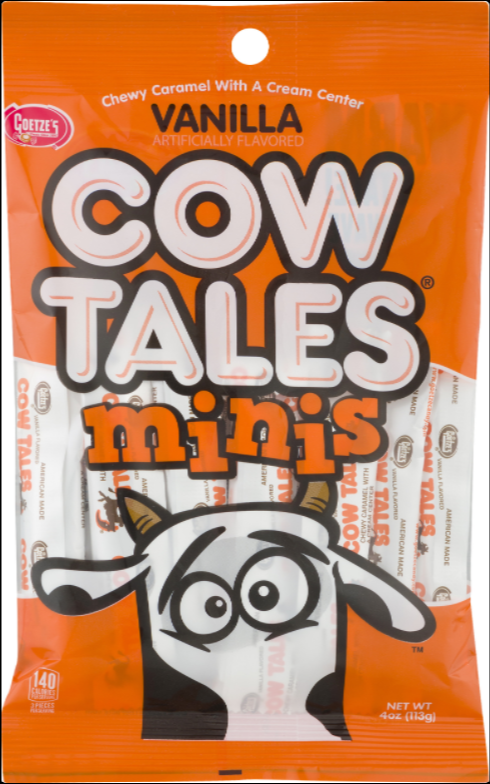 Sweets & Candy Goetze's Caramel Mini Cow Tales Peg Bag  NPM 113g 12