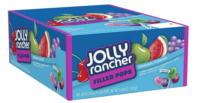 Sweets & Candy Jolly Rancher Filled Pops NPM 15gm 100s 1