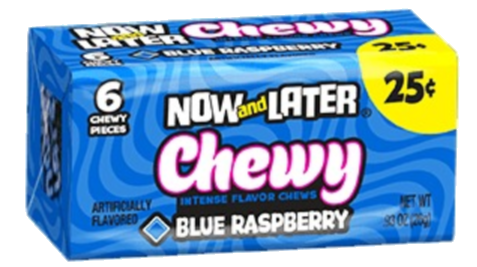 Sweets & Candy Now & Later Chewy Blue Rasperry NPM 26g 24