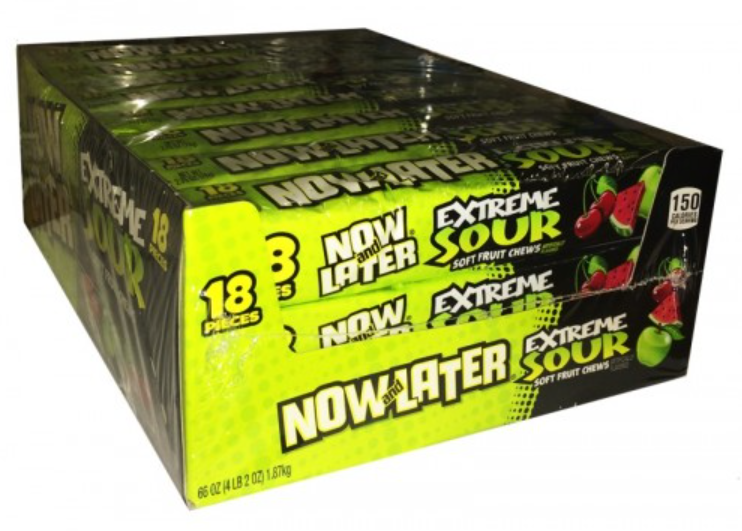 Sweets & Candy Now & Later Chewy Extreme Sour  NPM 69g 24