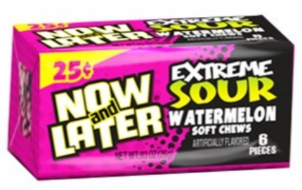 Sweets & Candy Now & Later Extreme Sour Watermelon NPM 26g 288