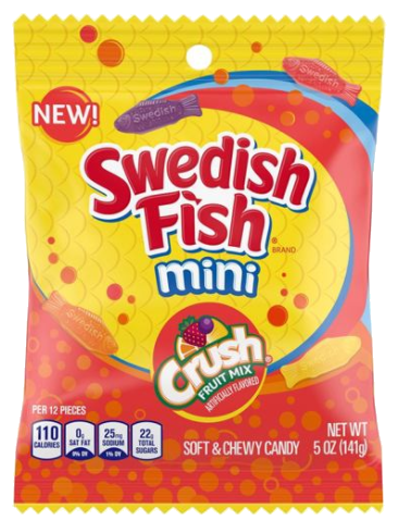 Sweets & Candy Swedish Fish Crush Peg Bag NPM 141g 12