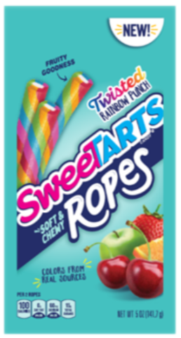 Sweets & Candy Sweetarts Rope Twisted Rainbow Punch Peg Bag NPM 142g 12