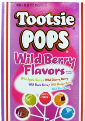 Sweets & Candy Tootsie Pops Box Wildberry NPM 17g 1000