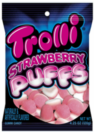 Sweets & Candy Trolli Strawberry Puffs NPM 120g 12