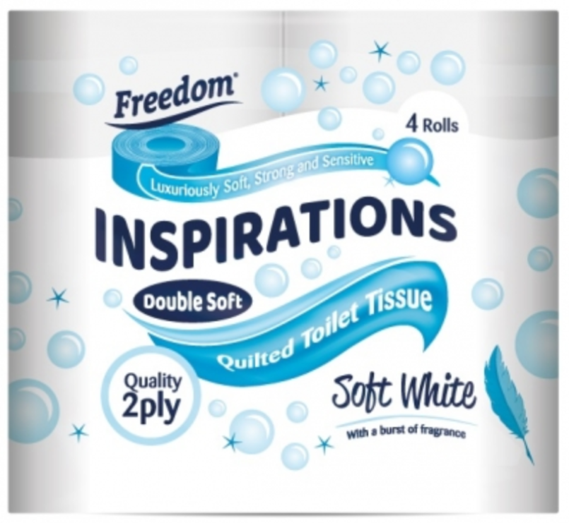 Tissues and Toiletries Toilet Roll Freedom White 2Ply  NPM 4s-2Ply 10