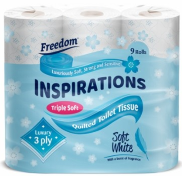 Tissues and Toiletries Toilet Roll Freedom White 2Ply  NPM 9s-3Ply 5