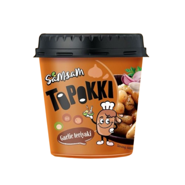 Snacks Topokki Korean Rice Cake Garlic NPM 120g 6