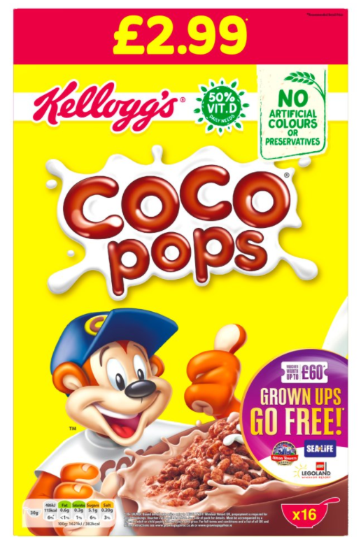 Cereals Kelloggs Coco Pops PM 2.99 550g 5