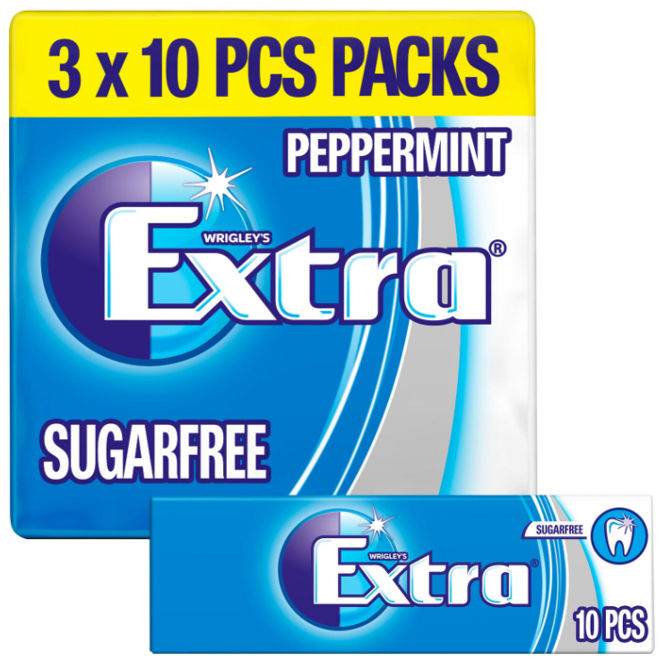 Chewing Gums Extra Peppermint NPM 3 Pack-10s 20