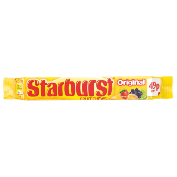 Chewy Dragees Starburst Original Fruit Chews PM 0.49 45g 24