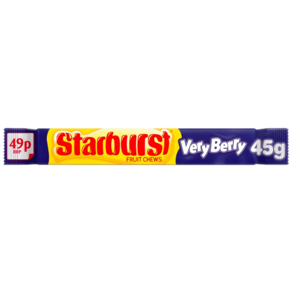 Chewy Dragees Starburst Very Berry Fruit Chews PM 0.49 45g 24