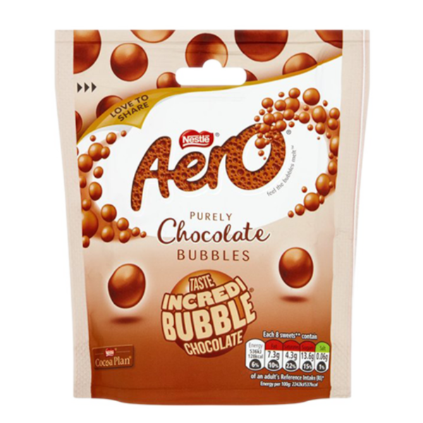 Chocolate Bags Aero Bubbles Milk NPM 92g 8