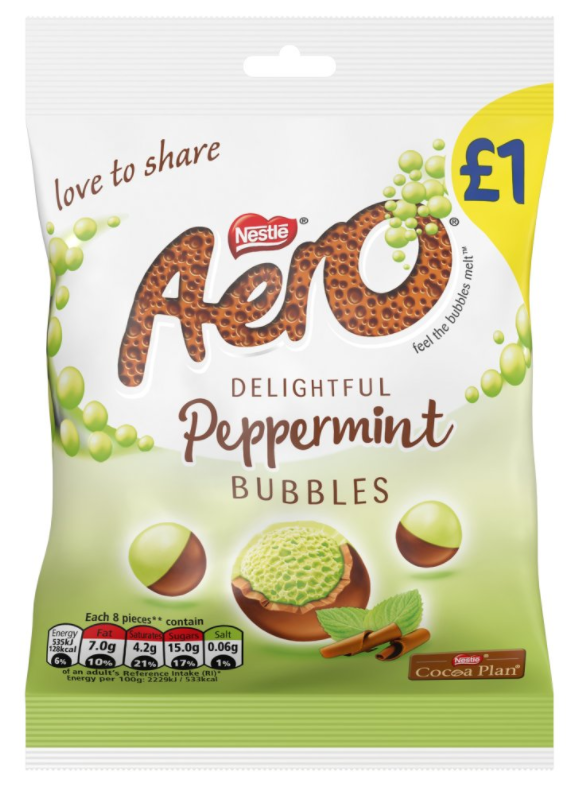Chocolate Bags Aero Bubbles Peppermint PM 1.00 - 12