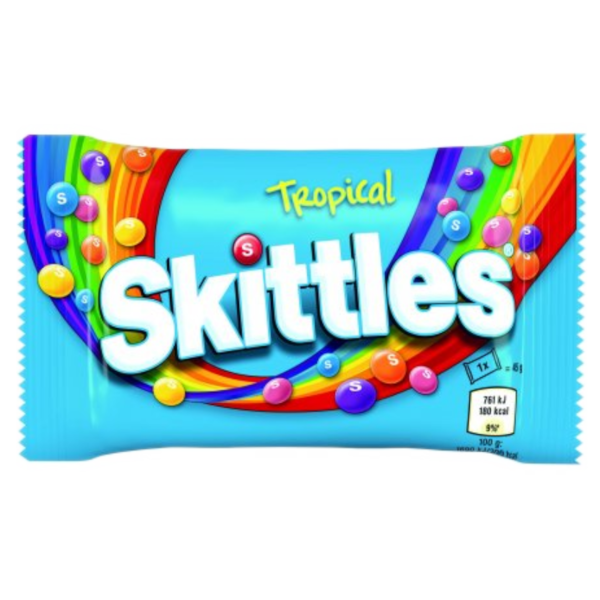 Chocolate Bags Skittles Tropical-Red and Blue NPM 45g 36