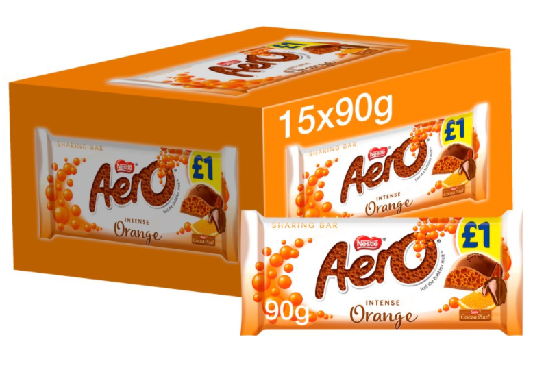 Chocolates Aero Orange Block PM 1.00 90g 15