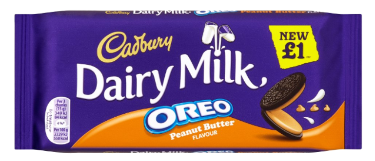 Chocolates Dairy Milk Oreo Peanut Butter Bar PM 1.00 120g 15