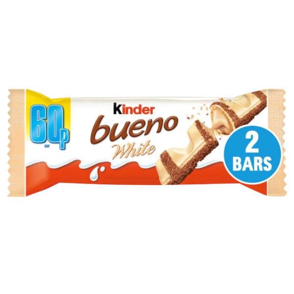 Chocolates Kinder Bueno White T.2 PM 0.60 2x21.5g 30