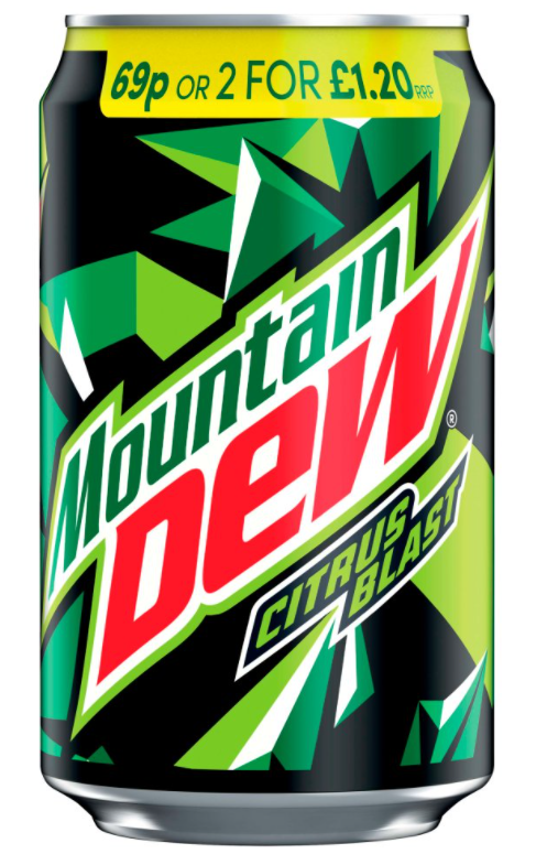 Drinks Mountain Dew PM 0.69-2 For 1.20 330ml 24