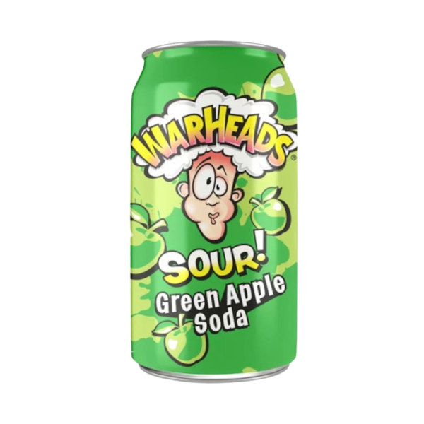 Drinks Warheads Green Apple Sour Soda NPM 355ml 12