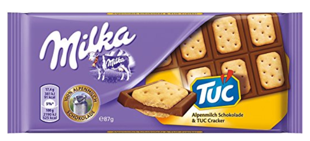 Chocolates Milka Alpine Milk and TUC NPM 87g 18