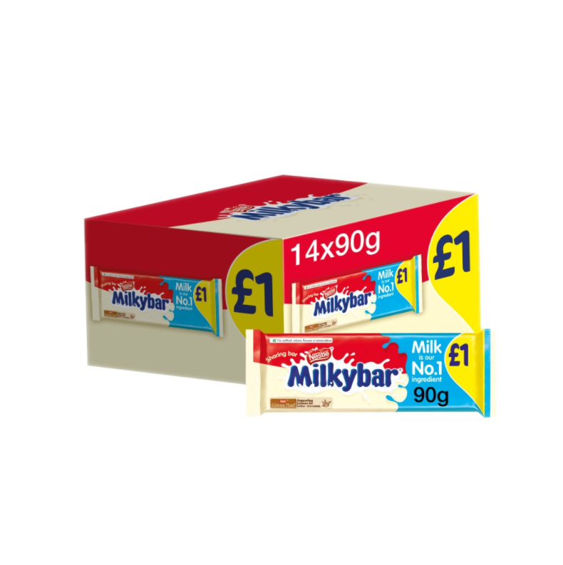 Chocolates Milkybar Block PM 1.00 90gm 14