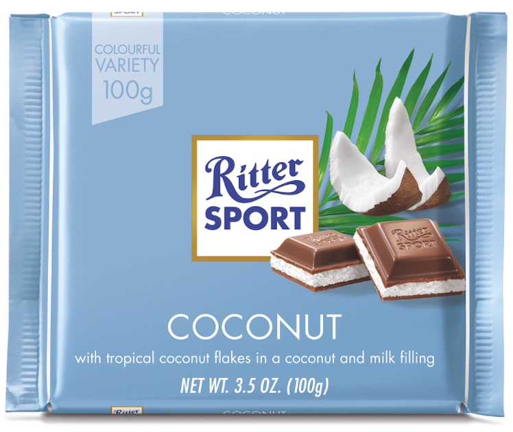 Chocolates Ritter Sport Coconut NPM 100g 5