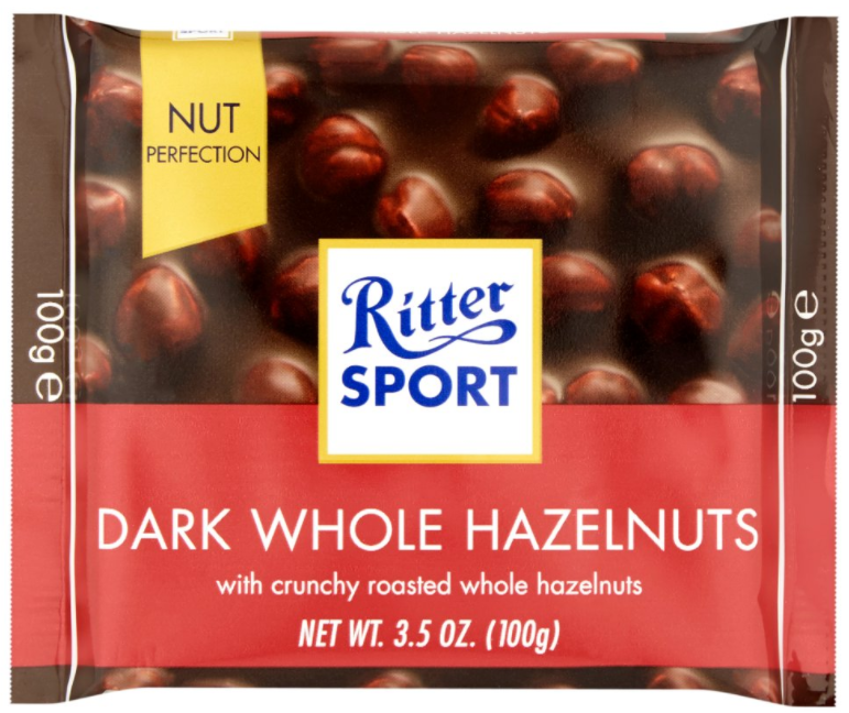 Chocolates Ritter Sport Dark Whole Hazelnut NPM 100g 5