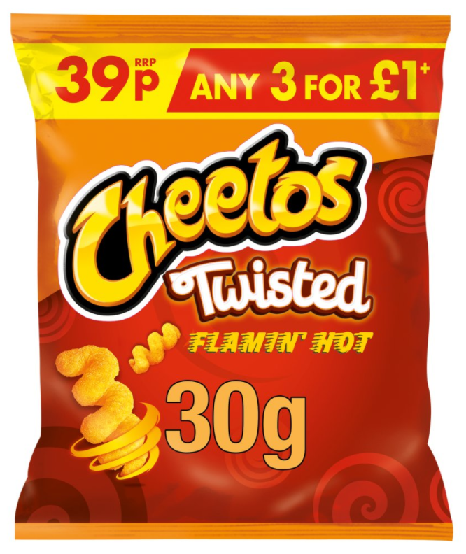 Crisps Cheetos Twisted Flamin Hot PM 0.39-3 For 1.00 - 30