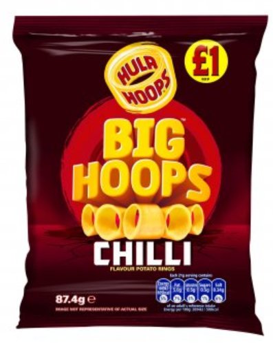 Crisps KP Big Hula Hoops Chilli PM 1.00 87.4g 16