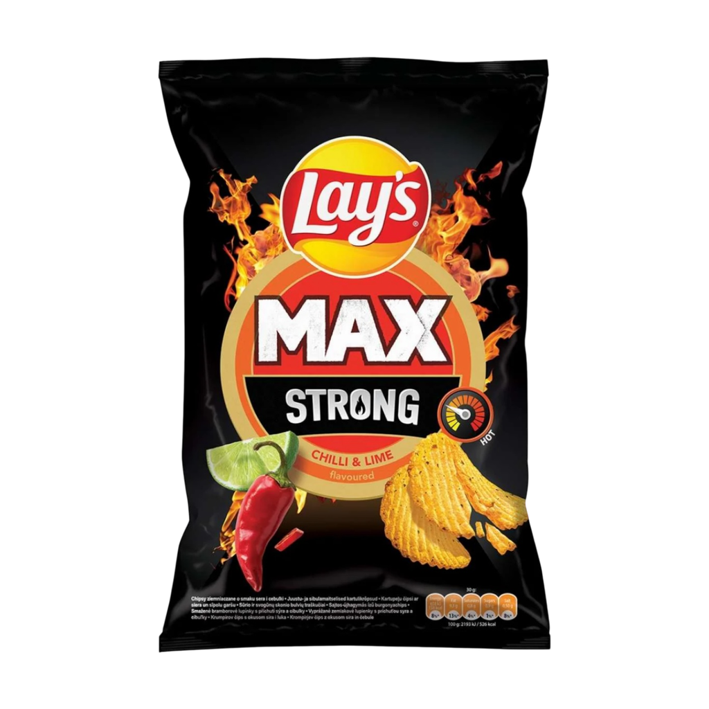 Crisps Lays Strong Chilli Lime NPM 120g 24