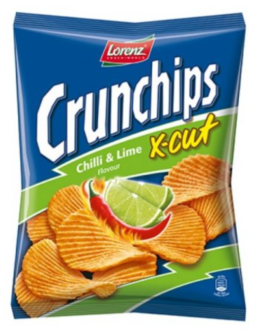 Crisps Lorenz Crunchips X Cut Chilli and Lime NPM 150g 8