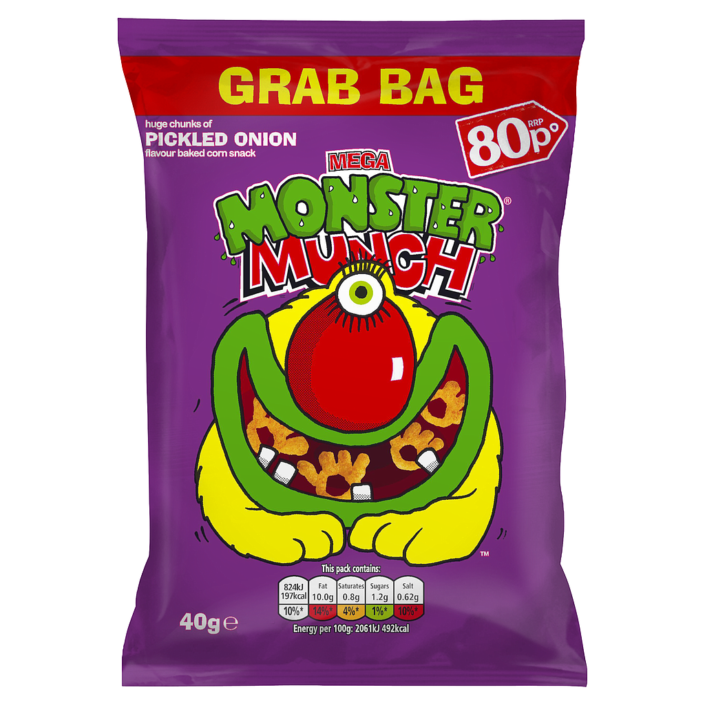 Crisps Monster Munch Pickled Onion PM 0.80 - 30