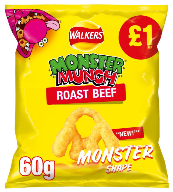 Crisps Monster Munch Roast Beef PM 1.00 72g 15