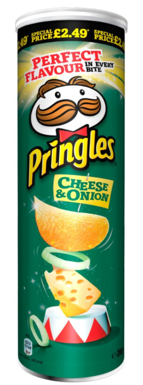 Crisps Pringles Cheese and Onion PM 2.49 200g 6