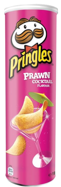 Crisps Pringles Prawn Cocktail NPM 190g 6