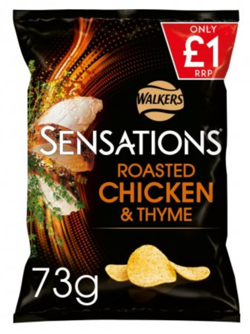 Crisps Sensations Roasted Chicken and Thyme PM 1.00 73g 12