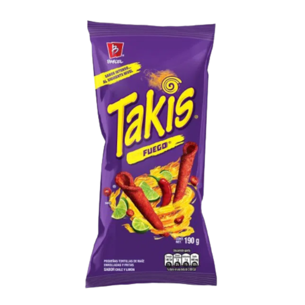 Crisps Takis Fuego Corn Chips NPM 190g 12