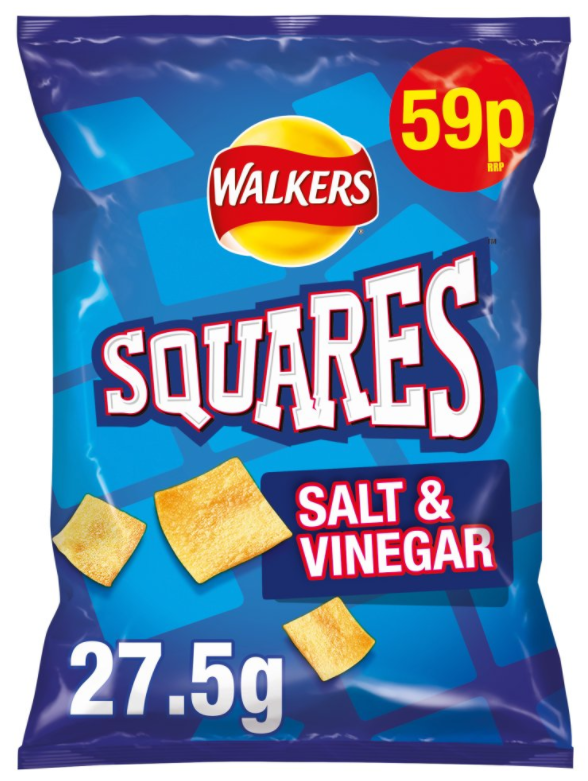 Crisps Walkers Squares Salt and Vinegar PM 0.59 - 32