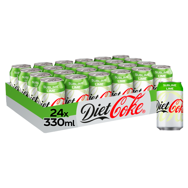Diet Coke Sublime Lime 330ml x 24 - (Can)